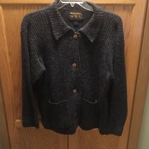 Wool rich dark grey wool sweater